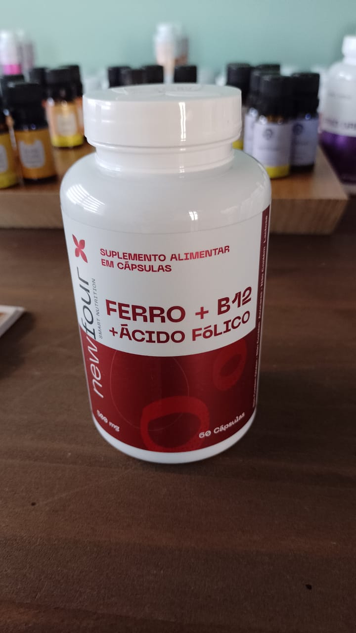 Suplemento Ferro + B12 + Ácido Fólico da marca newEfour